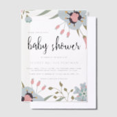  botanisch Baby shower Vellum Uitnodigingen (Offset)