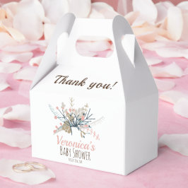 Botanisch Baby shower voor perforatiepoeder Dank u Bedankdoosjes