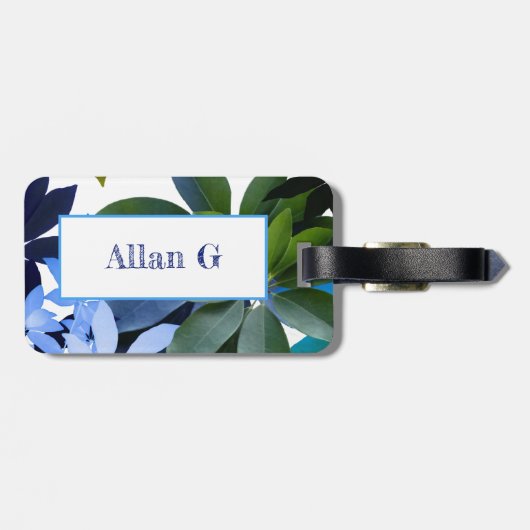 Botanisch Bagagelabel met leder (Achterkant horizontaal)