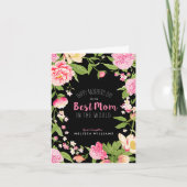 Botanisch beste mam-roze Rozen Lijst Kaart (Voorkant)