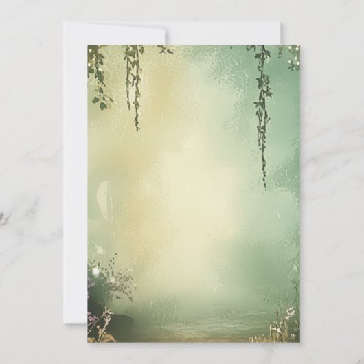  Botanisch Betoverd Bos Bewaar de Datum Kaart (Achterkant)