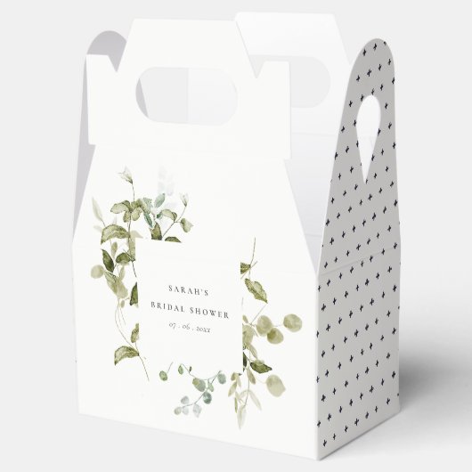 Botanisch blad Blad Waterverf Vrijgezellenfeest Bedankdoosjes (Geopend)