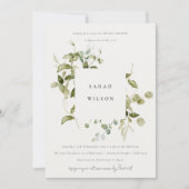 Botanisch blad Blad Waterverf Vrijgezellenfeest Kaart (Voorkant)