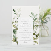 Botanisch blad Blad Waterverf Vrijgezellenfeest Kaart (Staand voorkant)