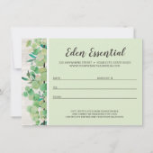 Botanisch blad rustieke hout cadeaubonkaart kaart (Achterkant)