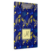 Botanisch bladerpatroon Tropisch monogram Klembord (Rechts)