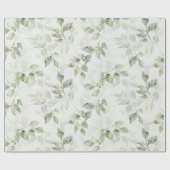 Botanisch bladpatroon cadeaupapier (Vlak)