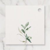 Botanisch bladrijk waterverf bruidsdouche bedankjes labels (Achterkant)