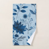 botanisch blauw bad handdoek (Handdoek)
