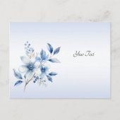 Botanisch Blauw Bloemen Briefkaart (Voorkant)