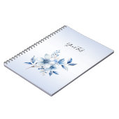 Botanisch Blauw Bloemen Notitieboek (Linkerzijde)