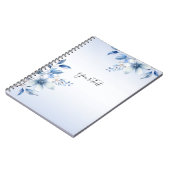 Botanisch Blauw Bloemen Notitieboek (Linkerzijde)
