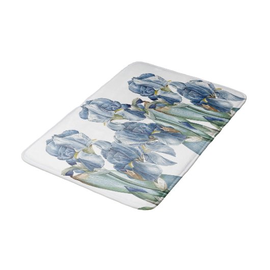 Botanisch blauw Iris Flowers Redoute Bath Mat (Gekanteld)