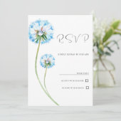 Botanisch blauw lila groen paardenbloem bloemen RS Kaart (Staand voorkant)