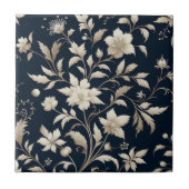 Botanisch blauw tegeltje (Voorkant)