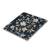 Botanisch blauw tegeltje (Zijkant)