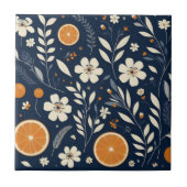 Botanisch blauw tegeltje (Voorkant)