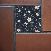 Botanisch blauw tegeltje