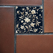 Botanisch blauw tegeltje