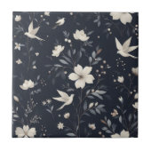 Botanisch blauw tegeltje (Voorkant)