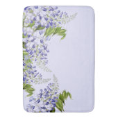 Botanisch blauw Wisteria Floral Flowers Bath Mat (Voorkant Verticaal)