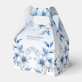 Botanisch Blauwe Bloemen Favor Box Bedankdoosjes