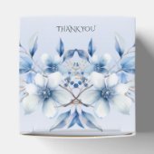 Botanisch Blauwe Bloemen Favor Box Bedankdoosjes (Bovenkant)