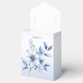 Botanisch Blauwe Bloemen Favor Box Bedankdoosjes (Geopend)