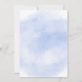 Botanisch blauwe bloemige huwelijksverjaardag kaart (Achterkant)