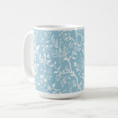 Botanisch blauwe koffiemok (Voorkant links)