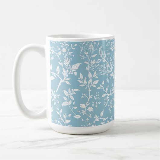 Botanisch blauwe koffiemok (Links)