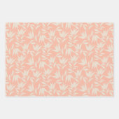  Botanisch Bloemblad Blauwgroen Mosterdperzik Inpakpapier Vel (Voorkant 3)