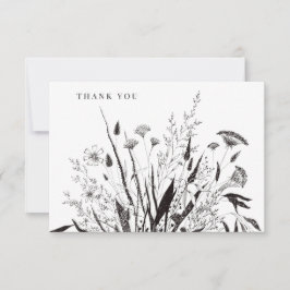 Botanisch Bloemen Boeket Dank u Opmerkingen Bedankkaart