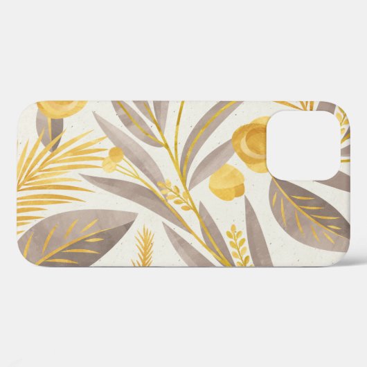 Botanisch Bloemen Document Textuurpatroon Case-Mate iPhone Case (Achterkant (horizontaal))