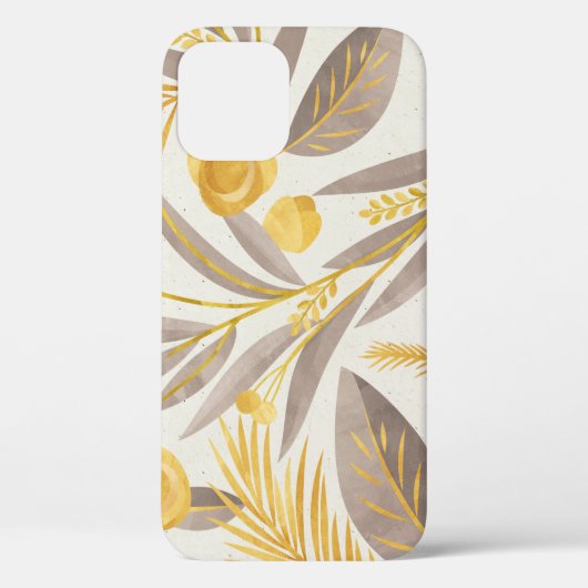 Botanisch Bloemen Document Textuurpatroon Case-Mate iPhone Case (Achterkant)