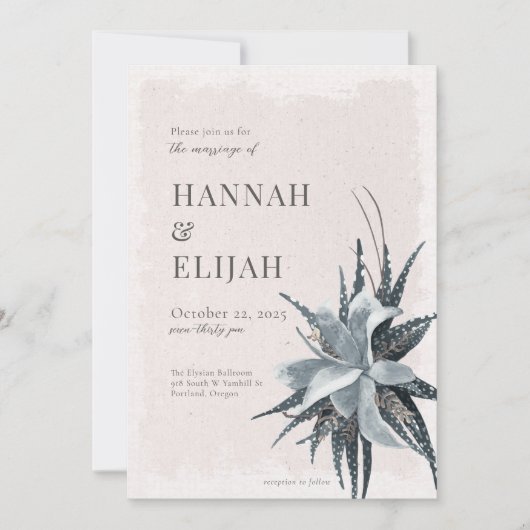 Botanisch  Bloemenblauw Roos Kaart (Voorkant)