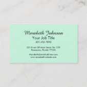 Botanisch bloemengroen visitekaartje (Achterkant)