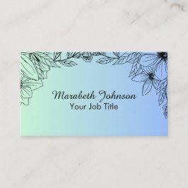 Botanisch bloemengroen visitekaartje