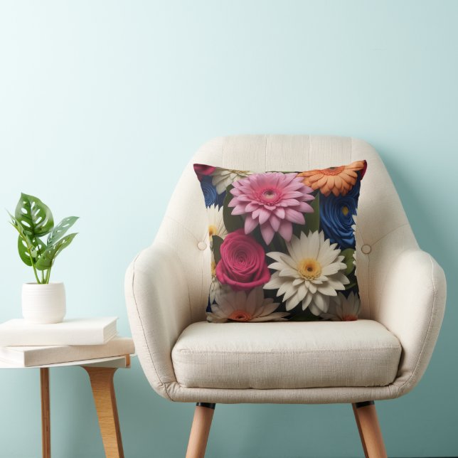  botanisch bloemenpatroon kussen (Stoel)