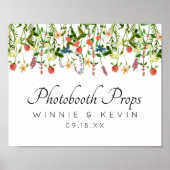 Botanisch bloemfotohokje bord poster (Voorkant)