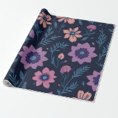 Botanisch Bloemig Inpakpapier (Uitgerold)