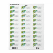 Botanisch Bloemig Retouradreslabel Huwelijk Etiket (Full Sheet)