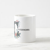 Botanisch bloemmonogram letter C Koffiemok (Center)