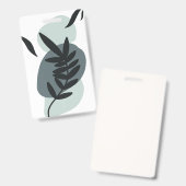 Botanisch bloemontwerp  badge (Voor- en achterkant)