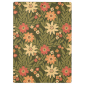 Botanisch bloemontwerp in aardetinten klembord (Achterkant)