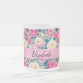 botanisch bloemontwerp matglas koffiemok (Center)