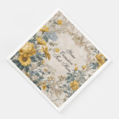 Botanisch bloemontwerp servet (Hoek)