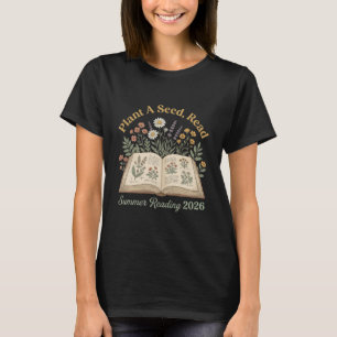 Botanisch Boek Liefhebber Cottagecore Wilde Bloem T-shirt