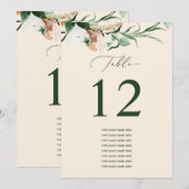 Botanisch Boho Aangepast gastnummer (Voorkant / Achterkant)