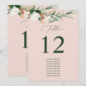 Botanisch Boho Aangepast gastnummer (Voorkant / Achterkant)